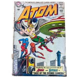 The Atom #7 VG 1963 DC Comics 1st Team Up of Hawkman & The Atom Tanning